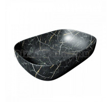 Накладная раковина Maretti Florenza FL13NS66-560MR 61 черный мрамор, прямоугольная