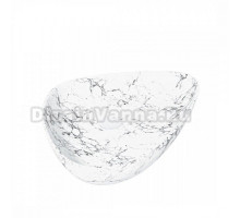 Накладная раковина Maretti Elio EL13NS56-740MR 59 белый мрамор, овальная