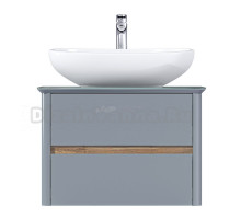 Тумба под раковину со столешницей 1MarKa Monro 60П матовая серая