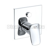 Встраиваемый смеситель для душа и ванны Kludi Ambienta 537590575 С ВНУТРЕННЕЙ ЧАСТЬЮ, хром