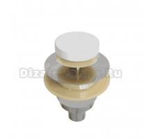 Донный клапан для раковины Salini D 403 без перелива, глянцевый белый