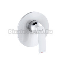 Встраиваемый смеситель для душа и ванны Kludi Balance 527559175 С ВНУТРЕННЕЙ ЧАСТЬЮ, белый, хром