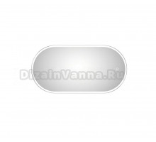 Зеркало в ванную с подсветкой Esbano ES-2073FVD 50x90 см для ванной комнаты овальное, со встроенной LED подсветкой холодный свет, с подогревом, с сенсорным выключателем, универсальный подвес