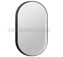Зеркало в ванную с подсветкой Esbano ES-3311FVD 50x90 см для ванной комнаты овальное, со встроенной LED подсветкой с регулировкой цветовой температуры, с подогревом полотна (антизапотеванием), с сенсорным выключателем