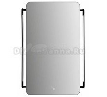 Зеркало в ванную с подсветкой Esbano ES-3732H2D 60x80 см для ванной комнаты дизайнерский стиль, со встроенной LED подсветкой с регулировкой яркости холодный свет, с подогревом полотна, с сенсорным выключателем