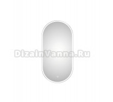 Зеркало в ванную с подсветкой Esbano ES-2073BVD 40x80 см для ванной комнаты овальное, со встроенной LED подсветкой холодный свет, с подогревом, с сенсорным выключателем, универсальный подвес