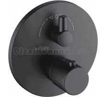 Термостатический смеситель встраиваемый Kludi Zenta SL 388303945 С ВНУТРЕННЕЙ ЧАСТЬЮ, матовый черный
