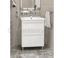 Тумба с раковиной TOPPUS Atlas 60 напольная, глянцевая белая