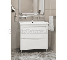 Тумба с раковиной TOPPUS Atlas 80 напольная, глянцевая белая