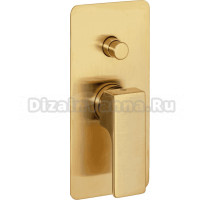 Встраиваемый смеситель для душа и ванны Remer Absolute AU09KBBG С ВНУТРЕННЕЙ ЧАСТЬЮ, золото брашированное