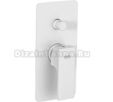 Встраиваемый смеситель для душа и ванны Remer Absolute AU09KBBO С ВНУТРЕННЕЙ ЧАСТЬЮ, белый матовый