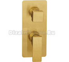 Встраиваемый смеситель для душа и ванны Remer Absolute AU92KBBG С ВНУТРЕННЕЙ ЧАСТЬЮ, золото брашированное