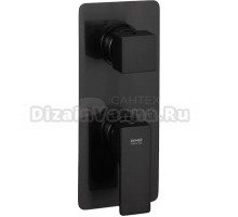 Встраиваемый смеситель для душа и ванны Remer Absolute AU92KBCFP С ВНУТРЕННЕЙ ЧАСТЬЮ, черный хром брашированный
