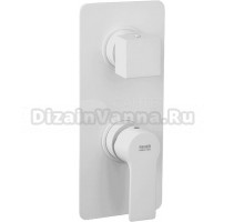 Встраиваемый смеситель для душа и ванны Remer Energy EY92KBBO С ВНУТРЕННЕЙ ЧАСТЬЮ, белый матовый