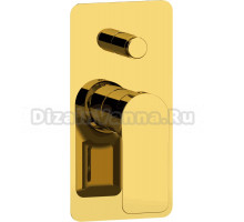 Встраиваемый смеситель для душа и ванны Remer Infinity I09KBDO С ВНУТРЕННЕЙ ЧАСТЬЮ, золото