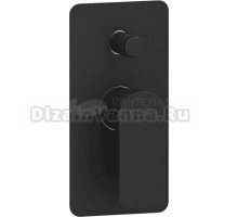 Встраиваемый смеситель для душа и ванны Remer Infinity I09KBNO С ВНУТРЕННЕЙ ЧАСТЬЮ, черный матовый