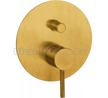 Встраиваемый смеситель для душа и ванны Remer X Style X09KBBG С ВНУТРЕННЕЙ ЧАСТЬЮ, золото брашированное