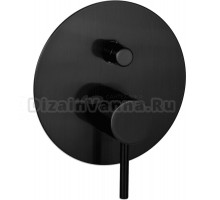 Встраиваемый смеситель для душа и ванны Remer X Style X09KBCFP С ВНУТРЕННЕЙ ЧАСТЬЮ, черный хром брашированный