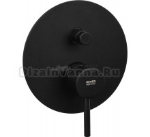 Встраиваемый смеситель для душа и ванны Remer X Style X09KBNO С ВНУТРЕННЕЙ ЧАСТЬЮ, черный матовый