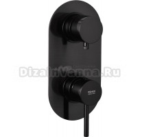 Встраиваемый смеситель для душа и ванны Remer X Style X92KBCFP С ВНУТРЕННЕЙ ЧАСТЬЮ, черный хром брашированный