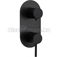 Встраиваемый смеситель для душа и ванны Remer X Style X92KBNO С ВНУТРЕННЕЙ ЧАСТЬЮ, черный матовый