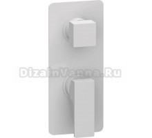 Встраиваемый смеситель для душа и ванны Remer Absolute AU93KBBO С ВНУТРЕННЕЙ ЧАСТЬЮ, белый матовый