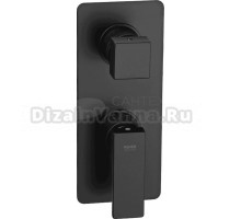 Встраиваемый смеситель для душа и ванны Remer Absolute AU93KBNO С ВНУТРЕННЕЙ ЧАСТЬЮ, черный матовый