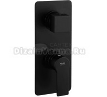 Встраиваемый смеситель для душа и ванны Remer Energy EY93KBNO С ВНУТРЕННЕЙ ЧАСТЬЮ, черный матовый