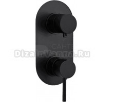 Встраиваемый смеситель для душа и ванны Remer X Style X93KBNO С ВНУТРЕННЕЙ ЧАСТЬЮ, черный матовый