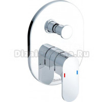 Встраиваемый смеситель для душа и ванны Ravak Chrome CR 065.00 С ВНУТРЕННЕЙ ЧАСТЬЮ