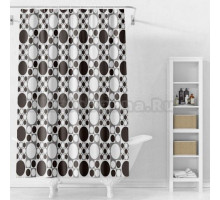 Штора для ванной комнаты Splenka S381.1803, черный/белый