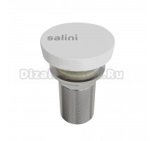 Донный клапан для раковины Salini D 504 без перелива, глянцевый белый