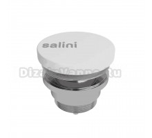 Донный клапан для раковины Salini D 602 без перелива, глянцевый белый