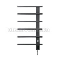 Полотенцесушитель электрический Royal Clima RTD-E5090-6E-U-03 60x50 см, подключение справа, графит, лесенка, из стали