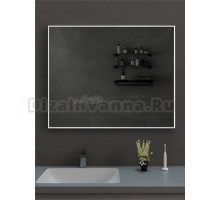 Зеркало в ванную с подсветкой Esbano ES-3803YD 120x70 см для ванной комнаты прямоугольное, с инфракрасным выключателем, со встроенной LED подсветкой с регулировкой яркости, холодный свет, с подогревом полотна, профиль хром