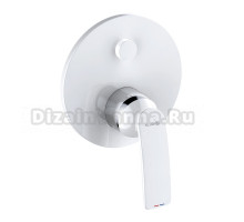 Встраиваемый смеситель для душа и ванны Kludi Balance 527599175 С ВНУТРЕННЕЙ ЧАСТЬЮ, белый, хром