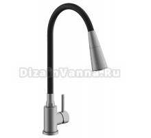 Смеситель для кухни BELZ B809 B74809-1 с гибким изливом, сатин