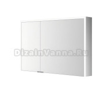 Зеркальный шкаф Esbano ES-5010 100 (35+65)х70 см для ванной с инфракрасным выключателем, с LED-подсветкой корпуса и внутренней подсветкой, с встроенной розеткой, с двумя дверками