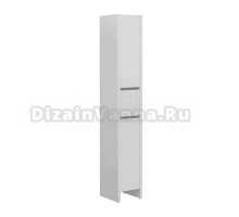 Шкаф-пенал для ванной Belux Мадрид П 30-01 К R с корзиной для белья, белый глянцевый