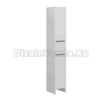 Шкаф-пенал для ванной Belux Мадрид П 30-01 К L с корзиной для белья, белый глянцевый