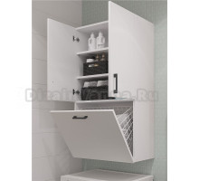 Шкаф над стиральной машиной DIWO Суздаль 60 с корзиной, белый