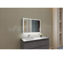 Зеркальный шкаф Esbano ES-3808D ESMT3808D 80х70см для ванной с инфракрасным выключателем, с подогревом большой дверки, с крючком для фена, с LED-подсветкой корпуса и внутренней подсветкой двух отделов