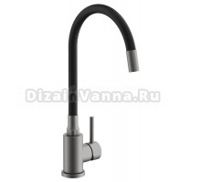 Смеситель для кухни BELZ B810 B73810-3 с гибким изливом, оружейная сталь