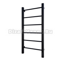 Полотенцесушитель электрический Altasan Каталея СП4080ЧМ 80x40 см, подключение справа, слева, матовый черный, лесенка, из стали