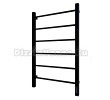Полотенцесушитель электрический Altasan Каталея СП5080ЧМ 80x50 см, подключение справа, слева, матовый черный, лесенка, из стали