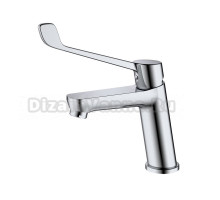 Смеситель для раковины с хирургической ручкой  Splenka S08.10, хром