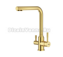 Смеситель для кухни с подключением фильтра Raglo R81.61.03, золотой сатин