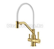Смеситель для кухни с подключением фильтра Raglo R81.62.03, золотой сатин