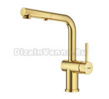Смеситель для кухни с выдвижным изливом Raglo R86.49.03, золотой сатин