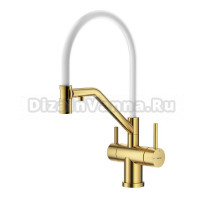 Смеситель для кухни с подключением фильтра Splenka S70.62.03, золотой сатин